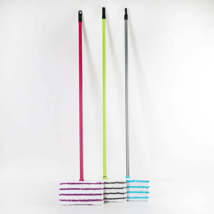 Швабра "Мини" универсальная с рукояткой 110 см, цвет МИКС