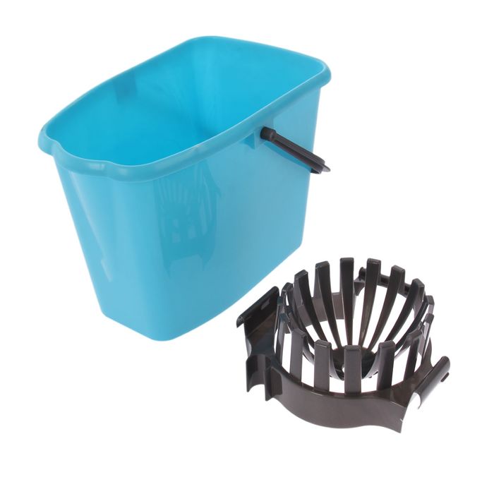 Ведро 10 л со вставкой для отжима, цвет МИКС