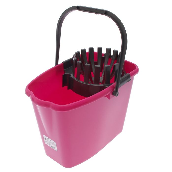 Ведро 10 л со вставкой для отжима, цвет МИКС