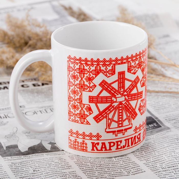 Кружка с сублимацией «Карелия. Карельская вышивка»