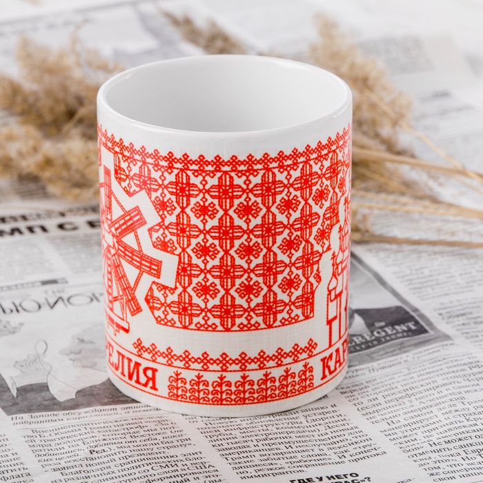 Кружка с сублимацией «Карелия. Карельская вышивка»