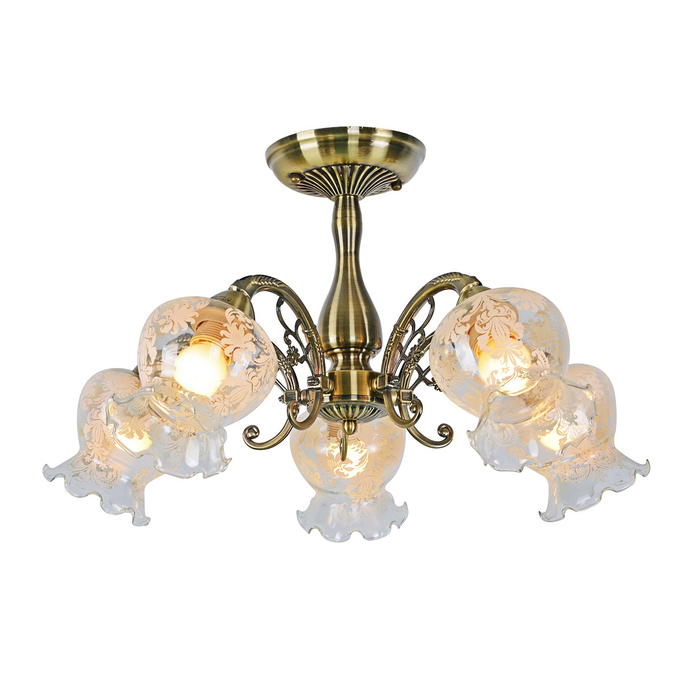 Люстра "Ювентус" 5 ламп 60W Е14 античная бронза