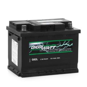 

Аккумуляторная батарея Gigawatt 60 Ач G62L 560 127 054, прямая полярность