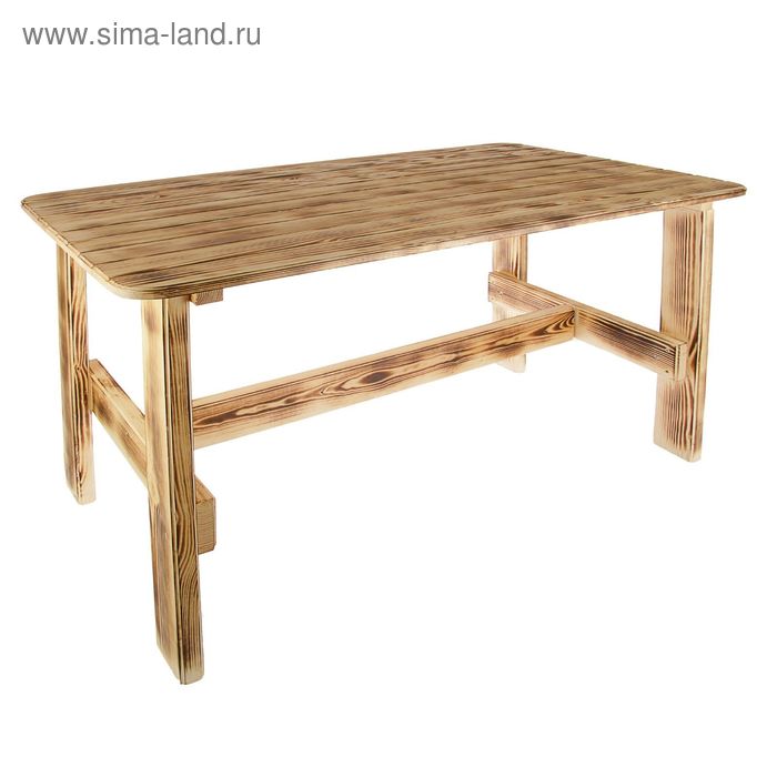 Стол к набору Дачный 120 см, сосна обожженый лакированный стол к набору дачный 160х70 см натуральная сосна