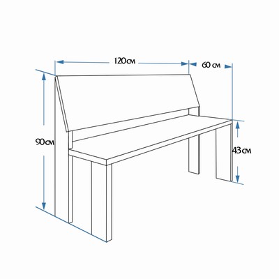 Высота скамейки для бани