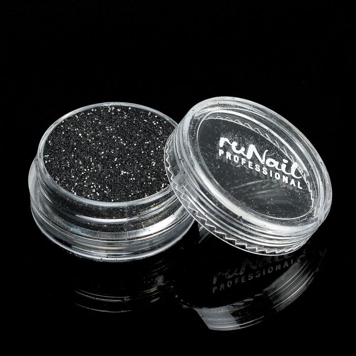 Блёстки для декора ногтей, цвет чёрный