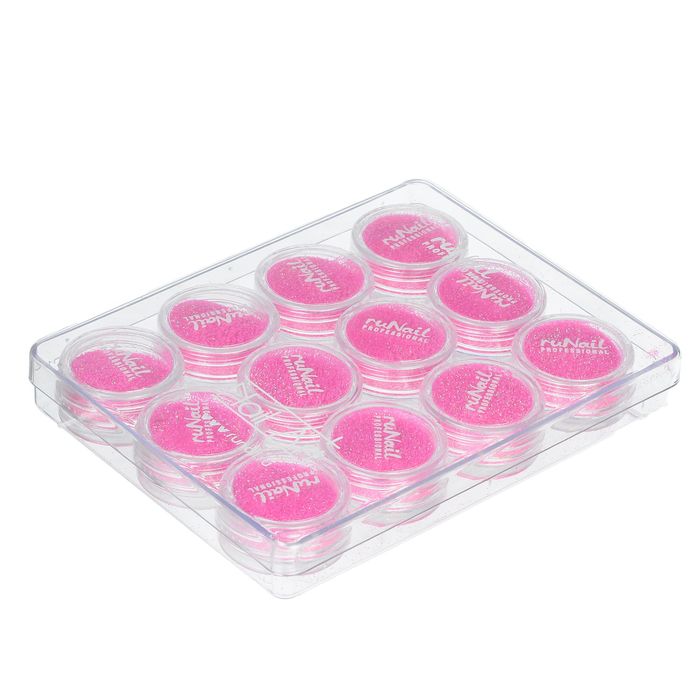 Блёстки для декора ногтей, цвет ярко-розовый