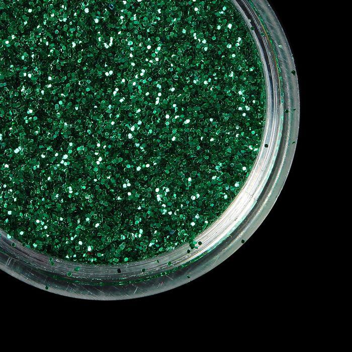 Блёстки для декора ногтей, цвет зелёный