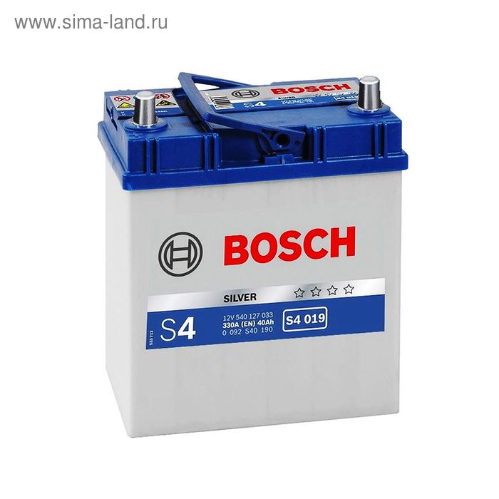 фото Аккумуляторная батарея bosch 45 ач т/кл s4 545 157 033, прямая полярность