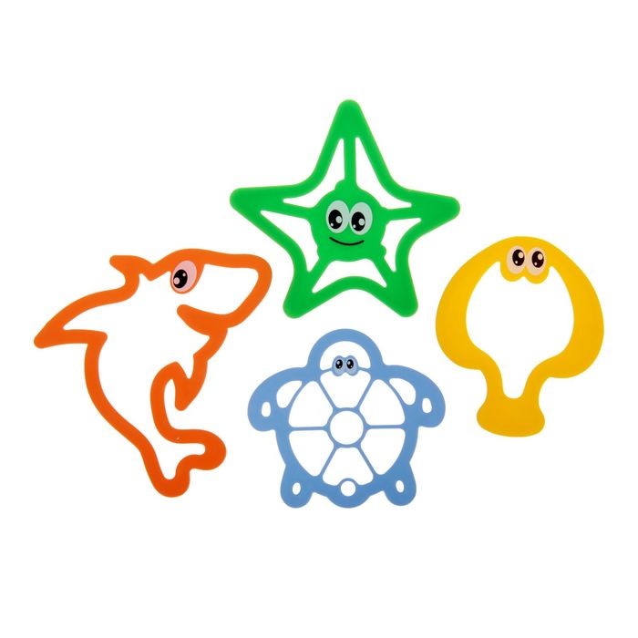 Формочки "Морские обитатели" 4 формочки