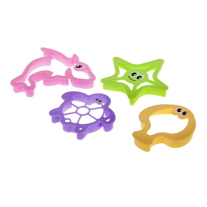 Формочки "Морские обитатели" 4 формочки