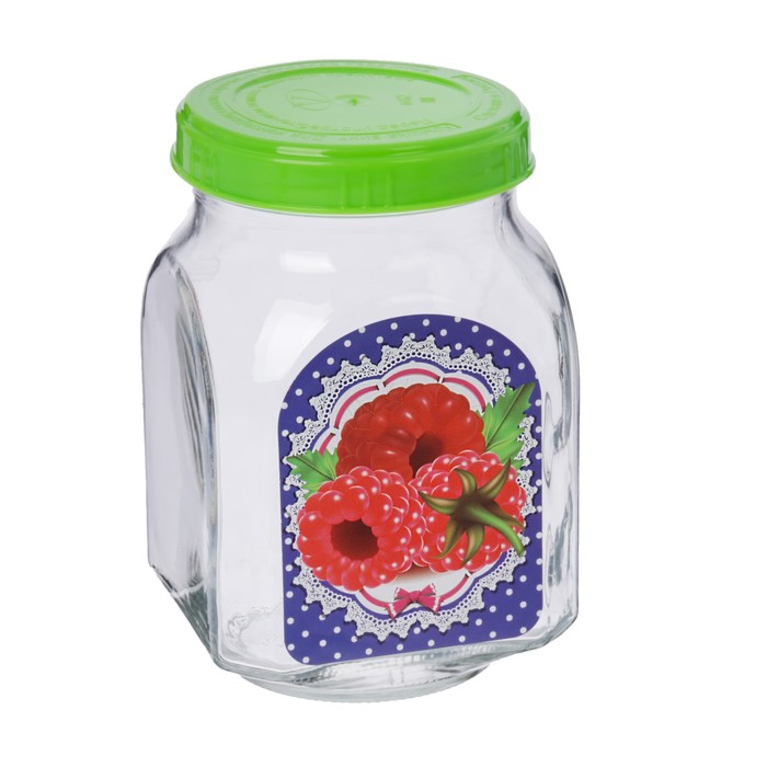 Банка для хранения варенья c крышкой 800 мл "Малина"