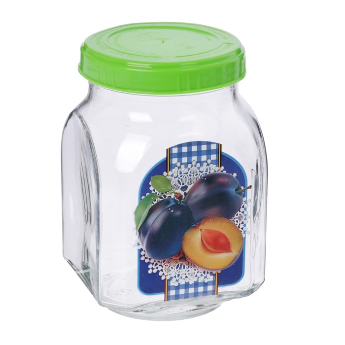 Банка для хранения варенья c крышкой 800 мл "Слива"
