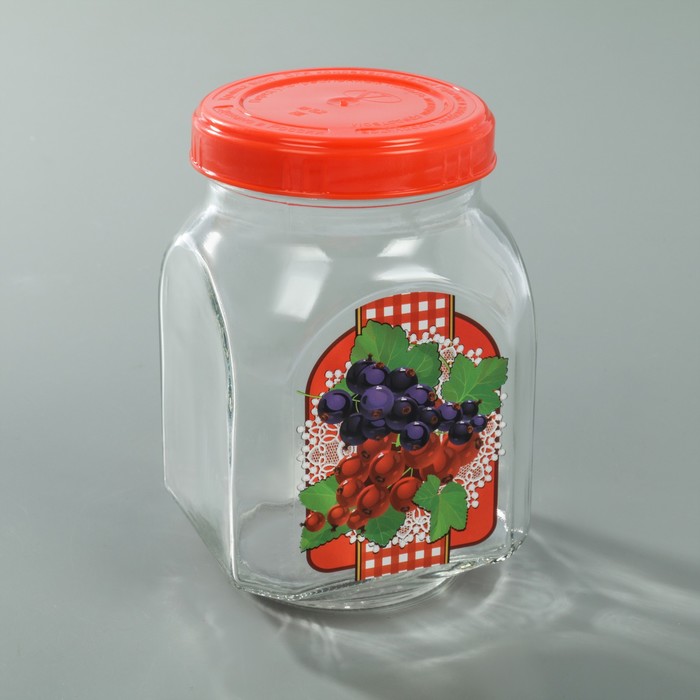 Банка для хранения варенья c крышкой 800 мл "Смородина"