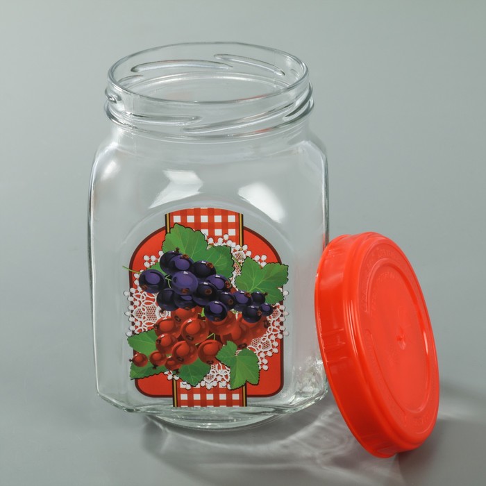 Банка для хранения варенья c крышкой 800 мл "Смородина"