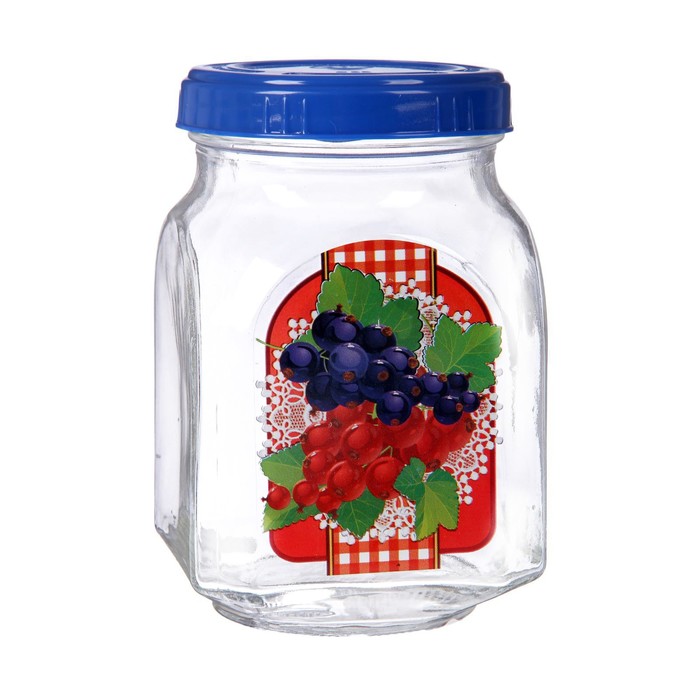 Банка для хранения варенья c крышкой 800 мл "Смородина"