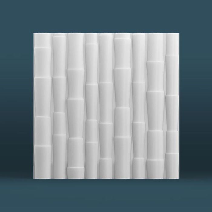 Гипсовая 3D панель "Бамбук" 500х500