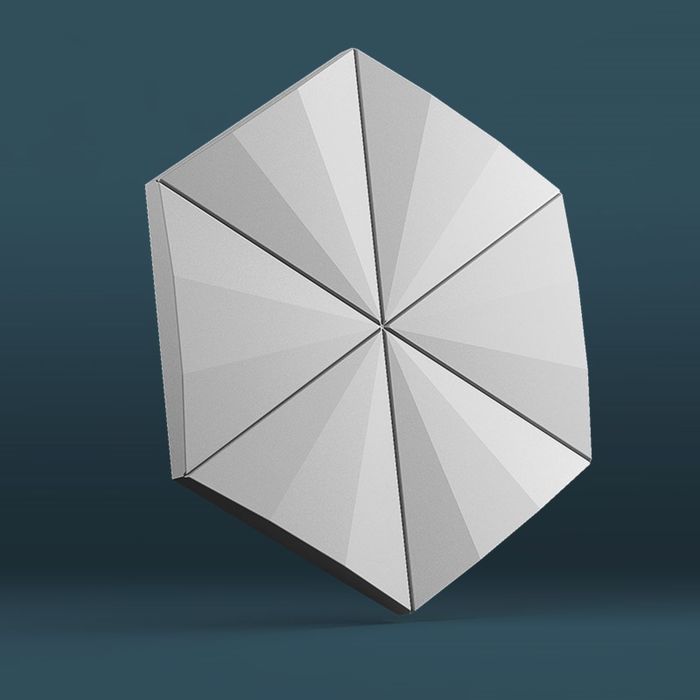 Гипсовая 3D панель "Гексагон техно" 500х500