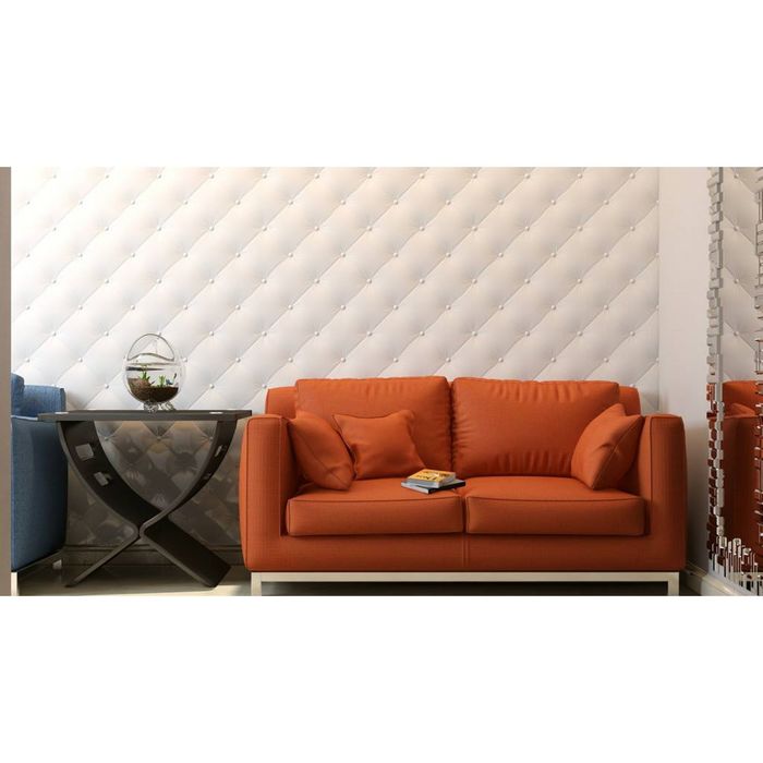 Гипсовая 3D панель "Кожа крупная" 500х500