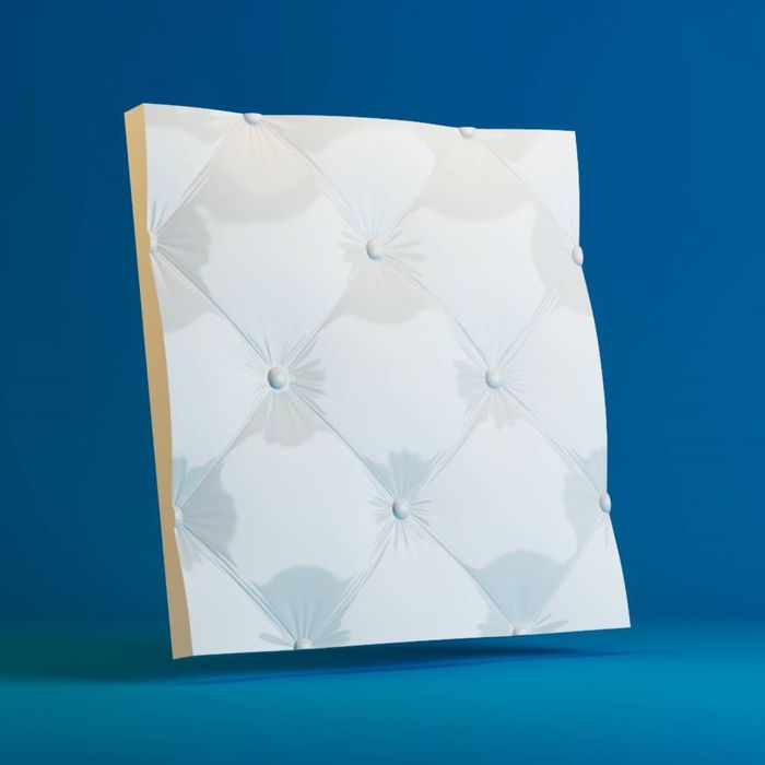 Гипсовая 3D панель "Кожа крупная" 500х500