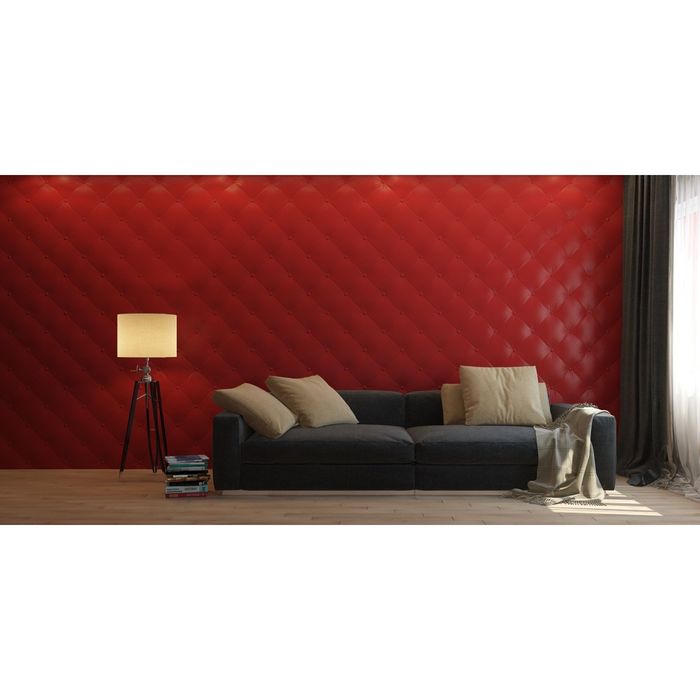 Гипсовая 3D панель "Кожа крупная" 500х500