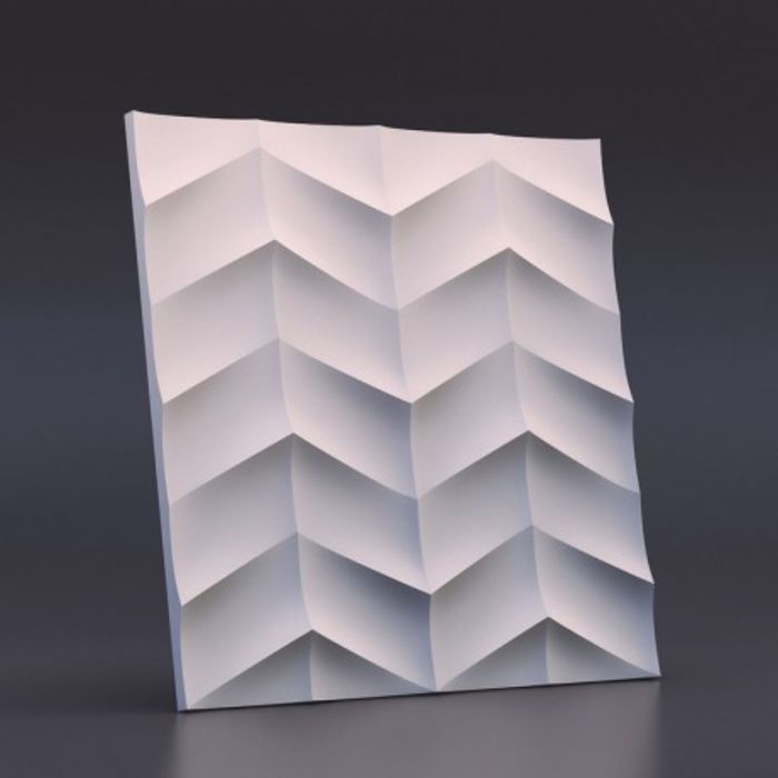 Гипсовая 3D панель "Мелкая лесенка" 500х500