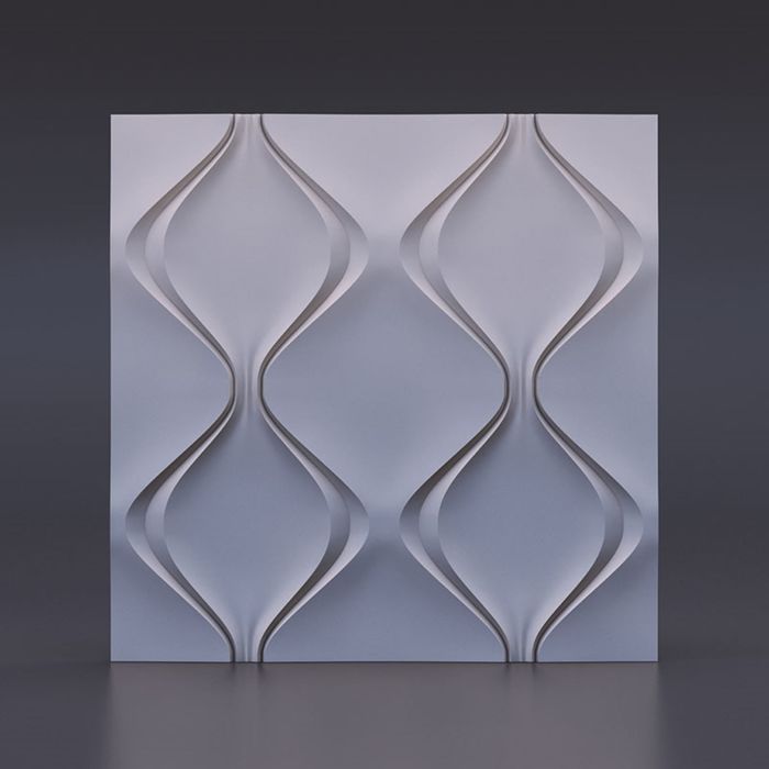 Гипсовая 3D панель "Мягкий ромб" 500х500
