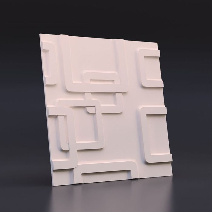 Гипсовая 3D панель "Окна" 500х500