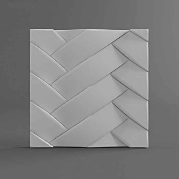 Гипсовая 3D панель "Плейона" 500х500