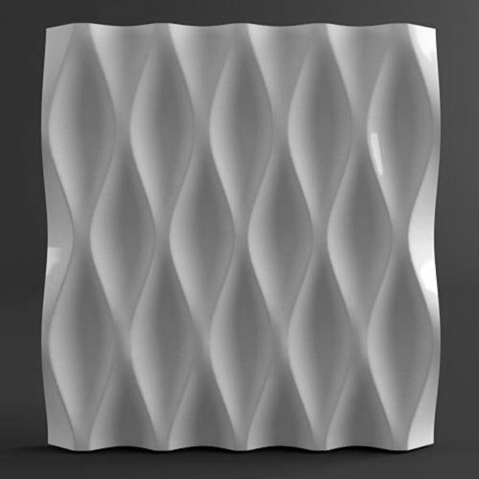 Гипсовая 3D панель ROLLER 500х500