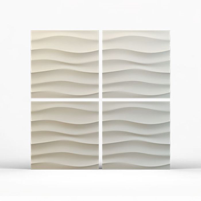 Гипсовая 3D панель "Волна горизонтальная крупная" 500х500