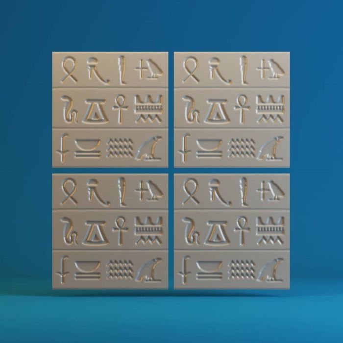 Гипсовая 3D панель "Египет" 500х500