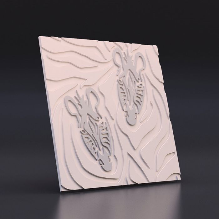 Гипсовая 3D панель "Золотые джунгли" 500х500