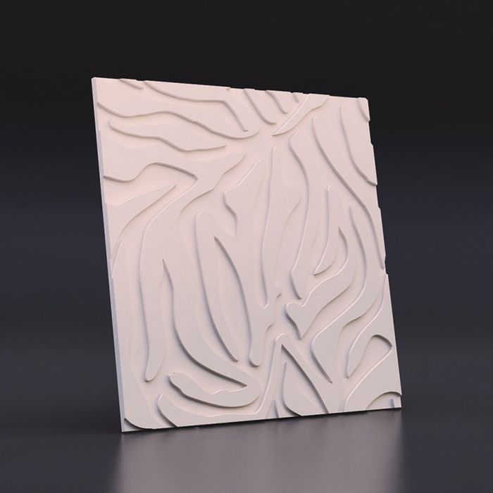 Гипсовая 3D панель "Золотые джунгли" 500х500