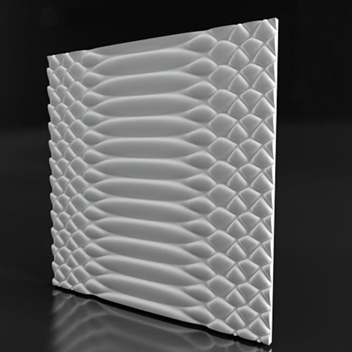 Гипсовая 3D панель "Кафт" 500х500