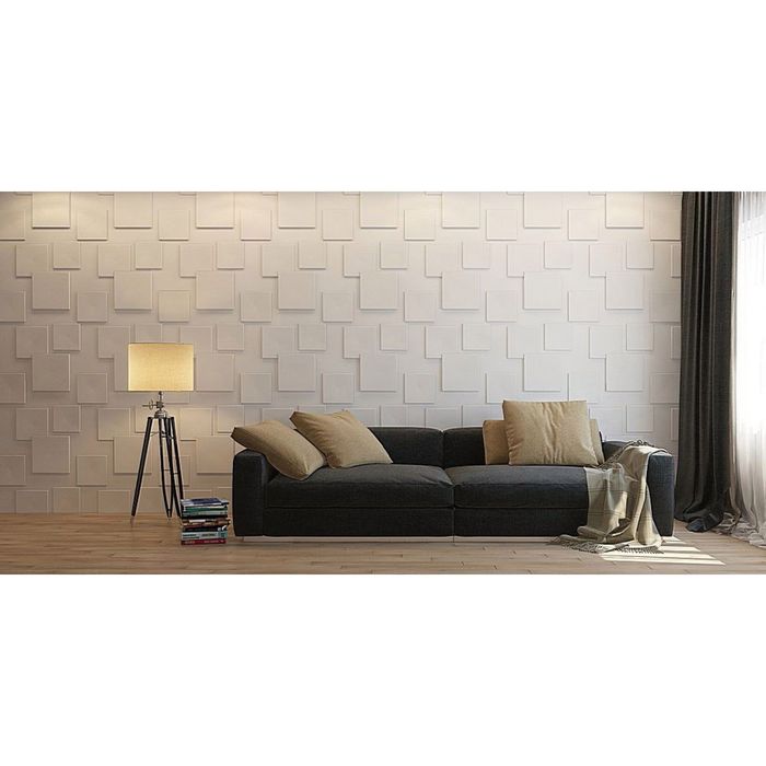 Гипсовая 3D панель "Квадрат" 500х500