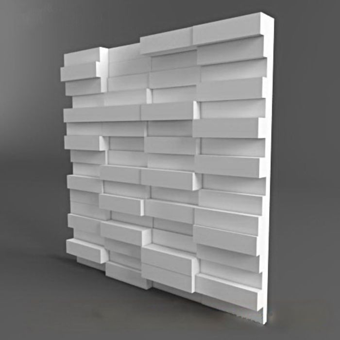 Гипсовая 3D панель "Кирпич" 500х500