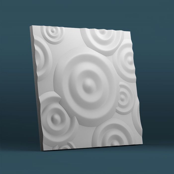 Гипсовая 3D панель "Круги" 500х500