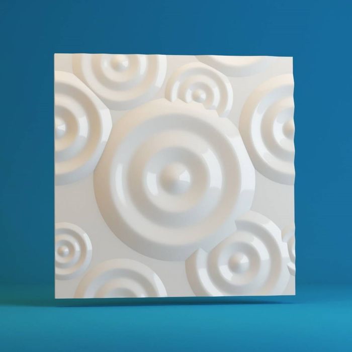 Гипсовая 3D панель "Круги" 500х500