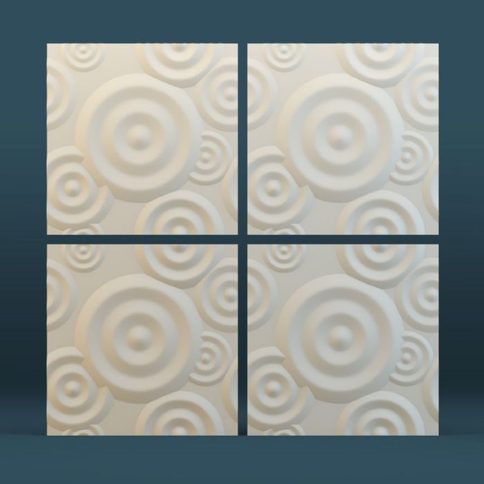 Гипсовая 3D панель "Круги" 500х500
