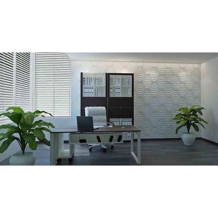 Гипсовая 3D панель "Круговая волна" 500х500