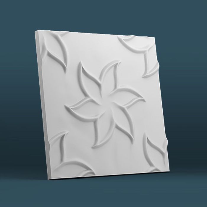 Гипсовая 3D панель "Лилия" 500х500