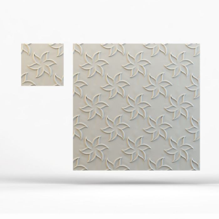 Гипсовая 3D панель "Лилия" 500х500