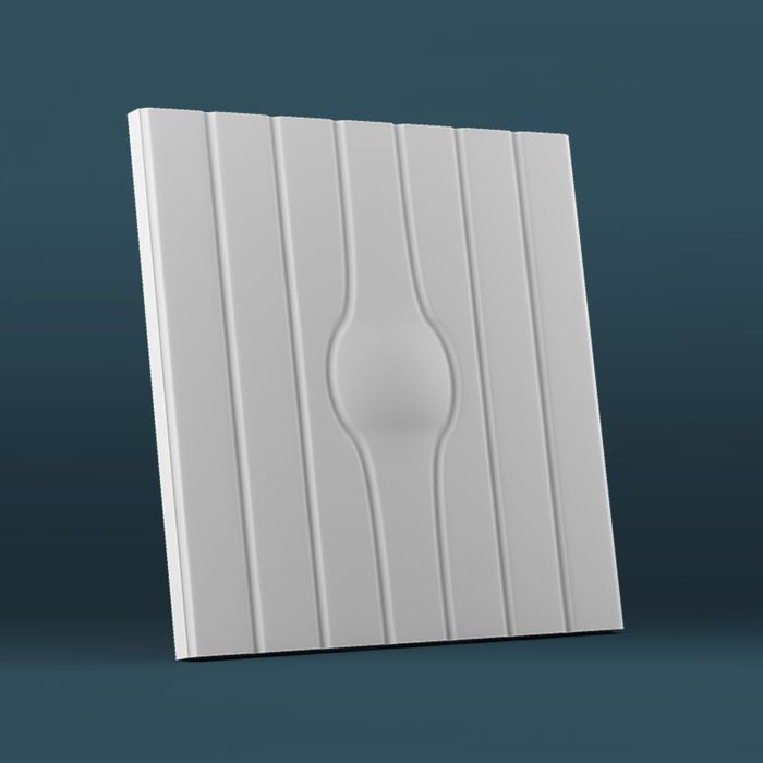 Гипсовая 3D панель "Линии" 500х500