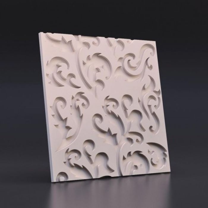 Гипсовая 3D панель "Многоцвет" 500х500