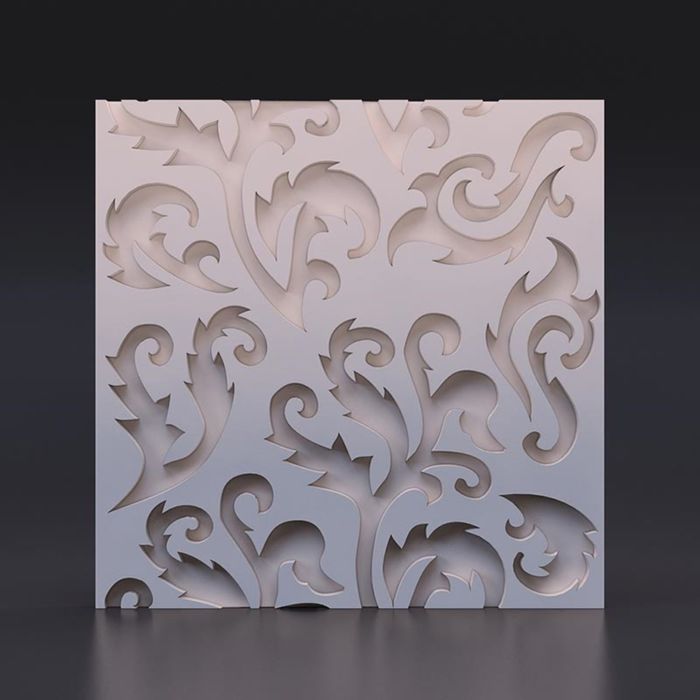 Гипсовая 3D панель "Многоцвет" 500х500