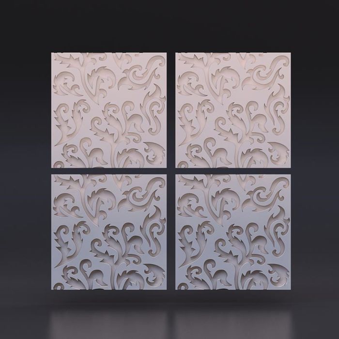 Гипсовая 3D панель "Многоцвет" 500х500