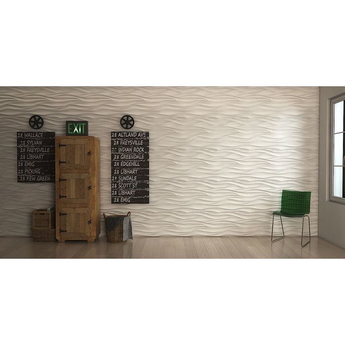 Гипсовая 3D панель "Острые волны" 500х500