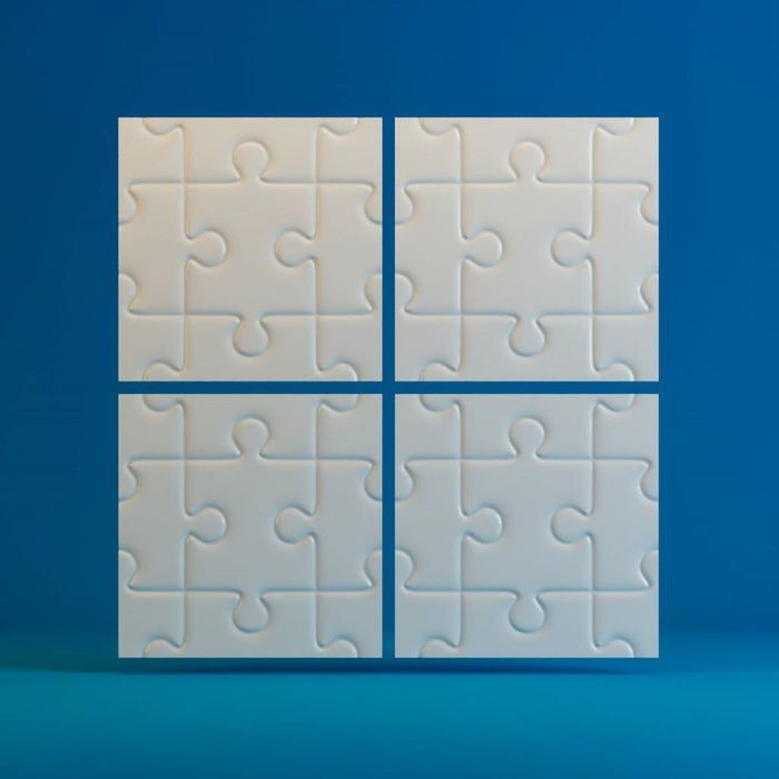 Гипсовая 3D панель "Пазл большой" 500х500
