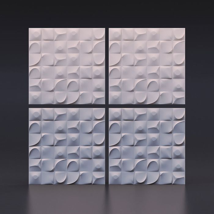 Гипсовая 3D панель "Песочные города" 500х500